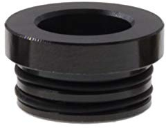 Mundstück Edelstahl Drip Tip 510er Silber Rainbow Stainless Steel MTL & DL Adapter auf 810 (Adapter auf 810 - Schwarz)