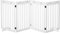 PawHut Pet Gate Foldable Fence Freestanding Dog Barrier w/ Support Feet White