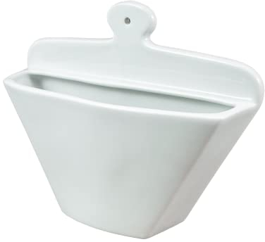 Behälter für Kaffee-Filter Größe 4 Filtertütenhalter Wandhalterung Gefäß Porzellan weiß