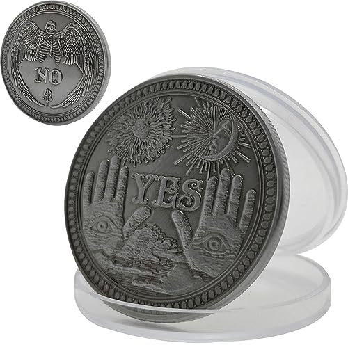 TOSSPER 1 Stück Ja Oder Nein Schädel Gedenkmünze Souvenir Herausforderung Sammlbare Münzen Kollektion Kunst Handwerk Dekoration Lieferungen