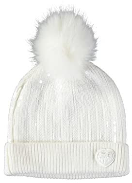 LE CHIC Mädchen Wintermütze Pudelmütze off white (M 128-140)