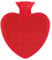 Fashy Heart Shaped Small 0.7L Hot Water Bottle - Red
