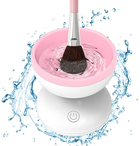 Hoedia Make Up Brush Cleaner Machine - Portable Automatic USB Cosmetic Brush Cleaner Spinner for All Size Beauty Makeup Brushes and Blender