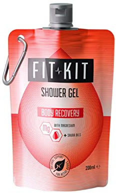 Fit Kit Body Recovery Sports Shower Gel - Mens & Women Body Wash for Post Exercise - With Magnesium & Sauna Oils Relaxing The Body, Preventing Muscle Cramps and Replenishing Energy Levels - 200ml
