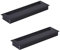 HOOZ 2X Kabeldurchführung Schreibtisch, 280mm Aluminium Kabeldurchlass mit Bürstendichtung, Kabeldurchführung Tisch für Tisch Büro Arbeitsplatten, Kabelkanal für Möbel und Schreibtisch (Rechteckig)
