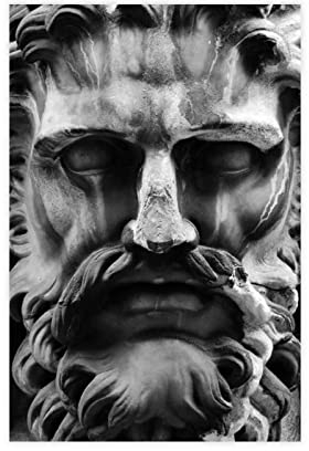 SORECI Foto-Kunst, griechische Mythologie, Zeus Gott, ein Poster, Leinwand, Poster, Wandkunst, Dekordruck, Bild, Gemälde für Wohnzimmer, Schlafzimmer, Dekoration, ungerahmt, 30 x 45 cm