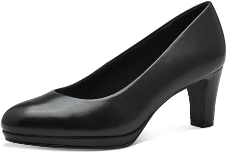 MARCO TOZZI Damen Pumps mit Blockabsatz Vegan, Schwarz (Black), 38 EU