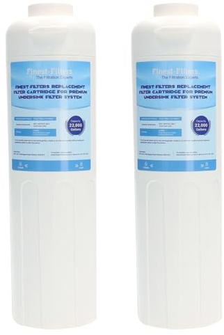 2 x Replacement Under Sink Water Filter Cartridges High Capacity 80,000 litres Undersink Drinking Water Filtration for Finest-Filters Undersink Filtration System