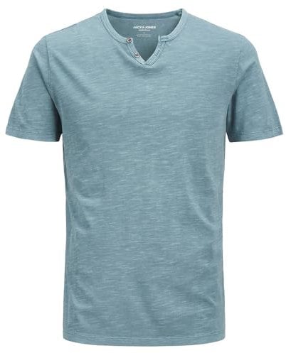JACK & JONES Men's Jjesplit Neck Tee Ss Noos T-Shirt, Oceanview, XXL
