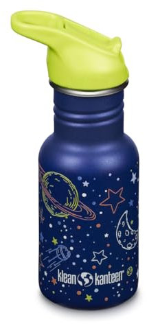 Klean Kanteen 1011211 Classic Narrow (Flip Sport) Gourde de vélo avec bouchon en acier inoxydable de couleur violet d'un volume de 355 ml