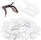 Quelcc 20 Paia Naselli per Silicone, Nasello Antiscivolo Comodi per d'Aria, Naselli per Occhiali Silicone Adesivi Trasparenti, Nasello Antiscivolo per Occhiali e Occhiali da Sole(Trasparente)