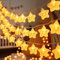 LED Lichterkette Sternchen für Kinderzimmer, 3M 20 LED Warmweiß Lichterketten kinder, Dekorative Lichter für Kinderwagen, Fairy Lights für Zelt, bett, Schlafzimmer, Hochzeit, Weihnachts