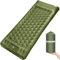 ARFNKIM Isomatte Selbstaufblasend, 12CM Verdicktes Luftmatratze mit Fußpressepumpe und Kissen, Ultraleichte Kleines Packmass Camping Matratze, Wasserdicht Schlafmatte für Outdoor (Grün)