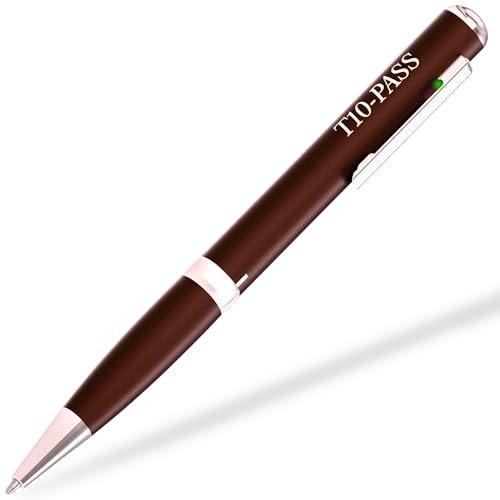 Stylo Enregistreur Espion 64Go - Activation par Rotation - Enregistrement Vocal Automatique ou Continu - Jusqu’à 40h - Haute Qualité Audio 1536kbps - Écouteurs Inclus - USB PC & Mac - Notice Française