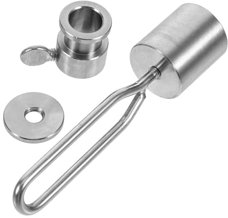 BESTOMZ Drehspieß Gegengewicht aus Edelstahl mit Rotierender Hülse und 14mm Begrenzungsblock für Grillpartys und Camping Grillzubehör für Drehspieße