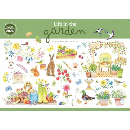 Life In The Garden A4 Family Organiser 2026, Family Planners, Gift