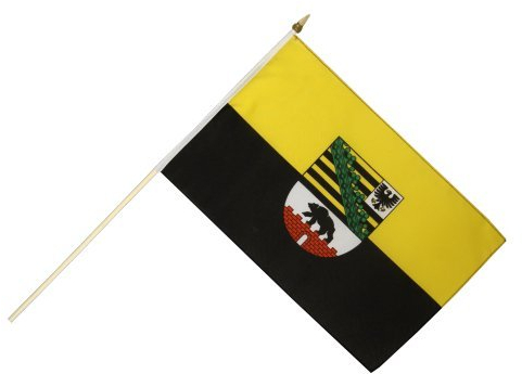 Flaggenfritze Stockflagge Deutschland Sachsen-Anhalt - 30 x 45 cm