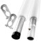 10FT Trampoline Poles Replacement - Trampoline safety poles, with foam and clips - Enhanced Safety and Stability - Steel Tube Poles with Screws Enclosure Clamps (Pair)