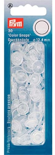 Prym 393198 NF-Druckknopf Color Snaps rund 12,4 mm transparent matt
