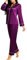 LONXU Pigiama da donna in raso di seta Set pigiameria da notte XS~3XL Plus_Gifts, Viola, S