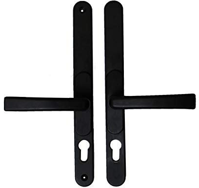 WP WindowParts Original Flexi Adjustable Lever/Lever Door Handle 59pz - 96pz 260mm Screw Hole Distance (Black)