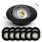Emos LED Einbaustrahler 230V, 5W / 450lm, 50° schwenkbar, Deckenspots warmweiß 3000k | Einbaustrahler LED Spot flach 68mm Lochmaß | Set mit 12 Stück LED Spots 230V, Einbauleuchten rund (Farbe schwarz)