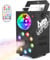 Machine à fumée 700W avec 1 boule disco 9 perles de lampe Lumière LED couleur 3-en-1avec télécommande sans fil Pulvérisateurs colorés Convient pour Halloween,fête de Noël,célébrations de mariage
