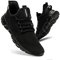 CAIQDM Herren Laufschuhe Sneaker Outdoor Sportschuhe Turnschuhe Männer Joggingschuhe Atmungsaktiv Running Shoes Men Walking Schuhe Freizeitschuhe Fitness Schuhe Schwarz 43 EU