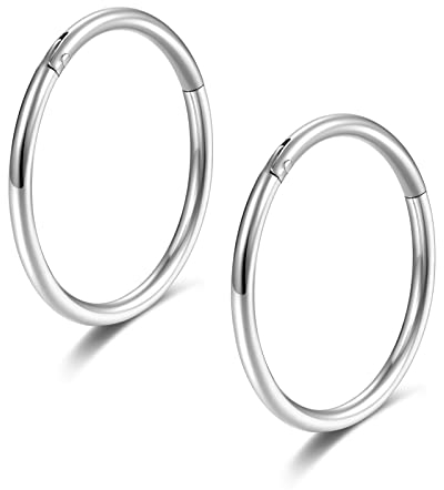 Lantine Scharnier 18g Nasenpiercing Ring Hoop 8mm Septum Piercing Ring Clicker Knorpel Ohrpiercing