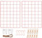 Grille murale or rose, mur en treillis multifonction, DIY - Grille en fer - Décoration murale photo - Tableau d'affichage photo sur le tableau mémo à suspendre dans la famille (2 grilles murales de 30