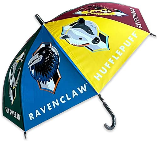 Harry Potter Regenschirm Kinder | kleine Geschenke für Kinder | Umbrella | Stockschirm | Schirm | für Jungen und Mädchen | Hogwarts (Mehrfarbig)