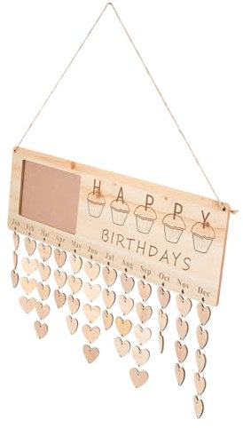 Ciieeo Holz Geburtstagskalender Zum Aufhängen Diy Reminder Board Mit Gravur Jahresunabhängiger Hängender Kalender Als Kreative Nachrichtentafel Und Foto-rahmen Personalisierbare Holztafel