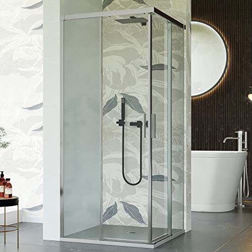 Box Doccia due lati scorrevole Trasparente 6mm H195cm UNICO - 90x110
