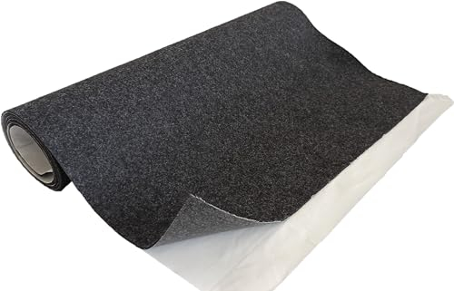 TAPHICEROS Rouleau de Tissu en Feutre Autocollant, Graphite, 250cm x 150cm 2mm, Matériau de rembourrage, Vendu au mètre, Tissu de revêtement de garniture intérieure pour L'Artisanat, Auto, DIY