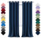 Rideau Occultant Lot de 1 à Oeillets, Rideaux Thermiques, 120x300cm (LxH) Rideau Douche, Rideau Opaque, Rideaux Anti Bruit, Dressing Rideau, pour Chambre Salon Balcon Bleu Marine