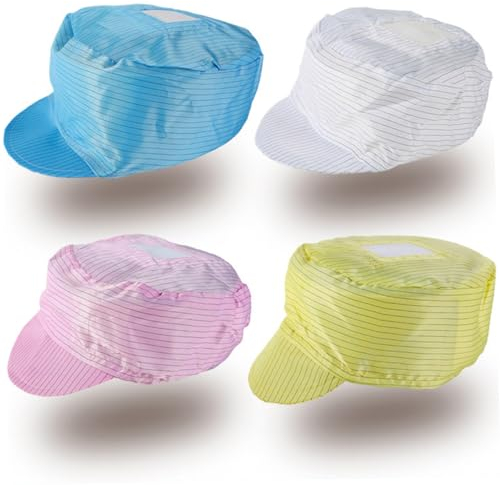 GLEAVI 5stücke Atmungsaktive Anti- Arbeitshüte Für Reinräume Blau Material Für Elektronik Und Lebensmittelindustrie