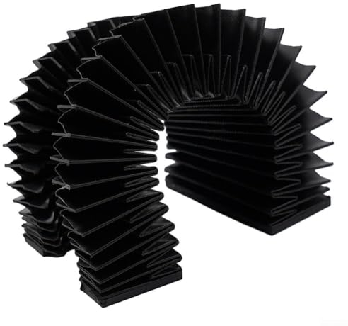 CNC-Maschinenabdeckung, Staubtuch, HGR20 Faltenbalg, linearer Führungsschienenschutz, hohe Festigkeit und Faltenwiderstand, gedehnte Länge 200 - 1000 mm (gedehnte Länge 600 mm)