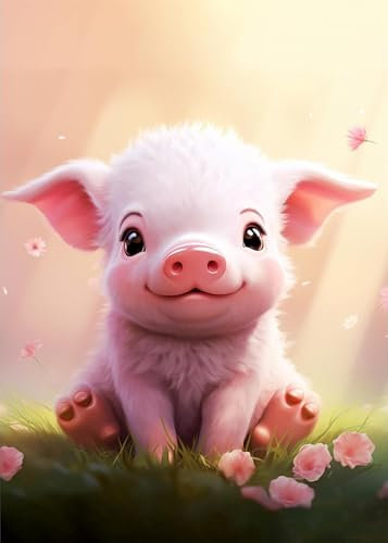 Süßes Schwein – 12000-teiliges Holzpuzzle – klassisches, kreatives Stressabbau-Puzzle für Erwachsene
