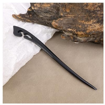 DIANXI Haarstab Klassischer Vintage-Haarschmuck aus Sandelholzholz for Frauen. Haarnadel-Klauenklammern im antiken Stil for Dickes Haar Retro-Haarnadel (Color : 02)