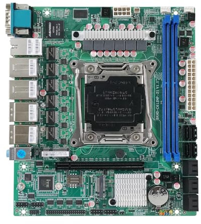 Ranura para placa madre HKUXZR X99 NAS 10xSATA 1* M.2_ NVME PCIE ×1 LGA2011-3 para servidores NAS 6x2.5GbE I226 DDR4 memoria RAM
