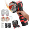 JinsenTGG Mini Cordless Angle Grinder, 16.8V Grinding Machine with 2x 2000mAh Battery, 90mm Disc, 19500 RPM, Red