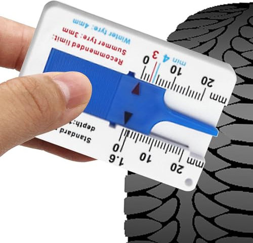 Profiltiefenmesser Für Reifen, Reifenprofiltiefenmessschieber, Reifenmesswerkzeug, 0 Bis 20 Mm Tiefenmessschieber, Kunststoff Reifenprofil Tiefenmesser, Tiefenmessschieber, Tragbares Reifenmesser