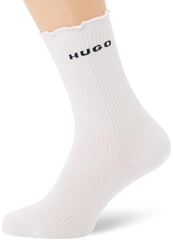 HUGO Women's 2p Rs Lettuce Cc W 10272175 01 Regular_Socks, 100 White, 39-42