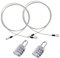 LIANCHEN 2 Pièces Câble à Boucles avec Serrure 3mm Câble Sécurité Verrouillageen en Acier Inoxydable Cable de Securite en Acier avec Double Boucle pour Vélo à Câble, Vélo Skateboard (Argent)