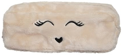 Exacompta - Réf. 52840E - Carton de 20 trousses rectangulaires Fourrure - en fourrure synthétique - doublée de polyester - forme XL rectangle - dim 22,5x7,5cm - couleurs bleu, ivoire, mauve, rose