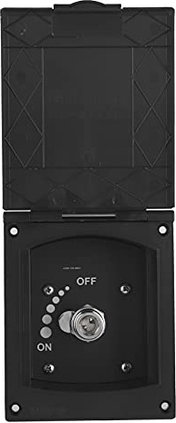 Box Doccia Esterno 1/2 Pollice, Materiale ABS Nero con Controllo dell'Acqua Regolabile per l'esperienza della Doccia in e Barca