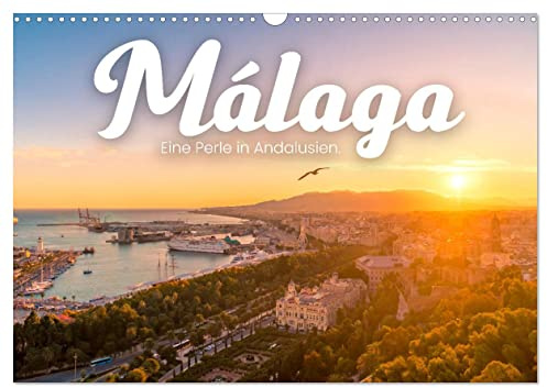 Málaga - Eine Perle in Andalusien. (Wandkalender 2026 DIN A3 quer), CALVENDO Monatskalender: Spanischer Charme. (CALVENDO Orte)