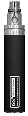 Electronic Cigarette, GS Ego II 2200mAh Rechargeable Huge Capacity Battery Ego 510 E-Shisha E-Cigarette with Use Manual Nicotine Free - Black