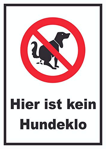 HB-Druck Hier ist kein Hundeklo Schild A5 (148x210mm)