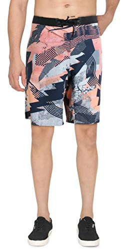 Reebok Herren Crossfit Epic Cordlock-Print kurzärmelig, Sunglow, 34